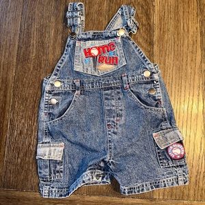 THROWBACK to 2009 Baby Boy 24mo Baseball Shorts Bib Overalls